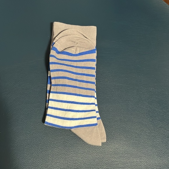 3/$12 New Men's Socks Logo HID Security Blue Grey White Stripes Promotional Geek - Picture 2 of 2